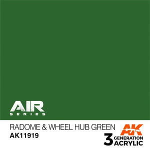 AK Interactive AK11919 3G Air Radome & Wheel Hub Green Paint 17ml - A-Z Toy Hobby