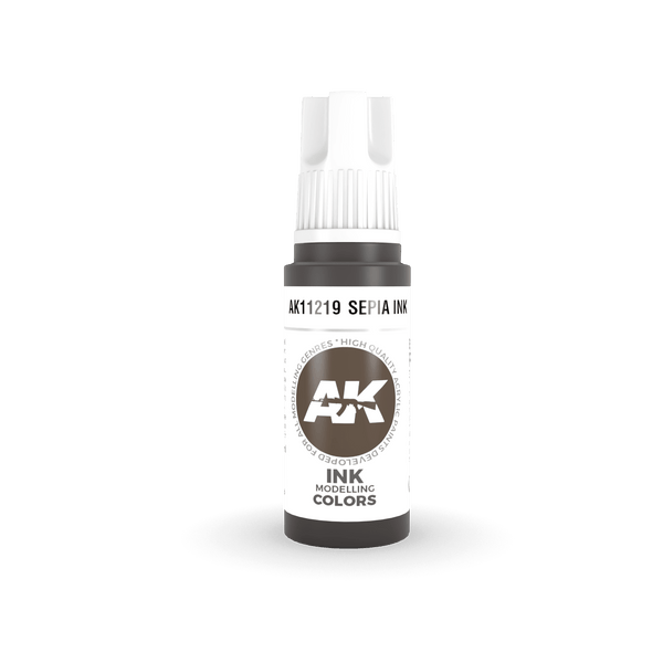 AK Interactive AK11219 3G Sepia Ink Acrylic Paint 17ml - A-Z Toy Hobby