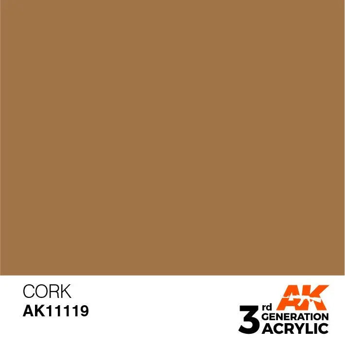 AK Interactive AK11119 3G Cork Acrylic Paint 17ml - A-Z Toy Hobby