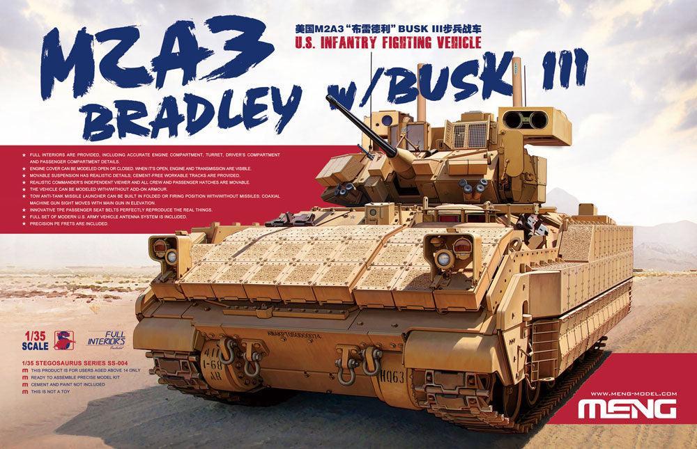 Meng SS-004 US CFV M2A3 Bradley with BUSK III 1/35 Model Kit - A-Z Toy Hobby