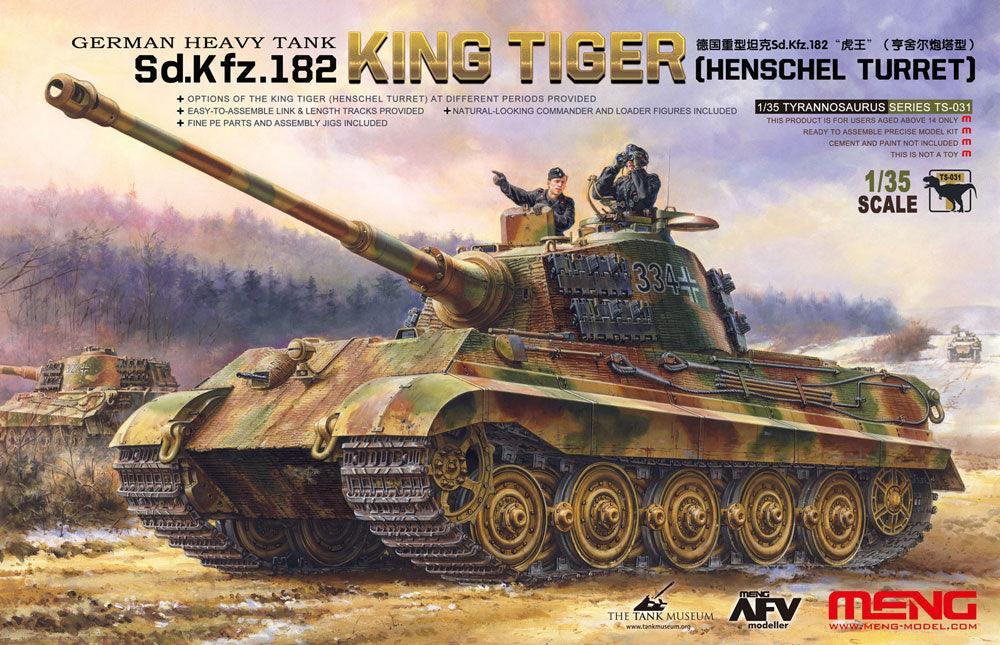 Meng TS-031 German Sd.Kfz.182 King Tiger (Henschel Turret) 1/35 Model Kit - A-Z Toy Hobby