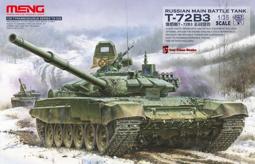 Meng TS-028 Russian Main Battle Tank T-72B3 1/35 Model Kit - A-Z Toy Hobby