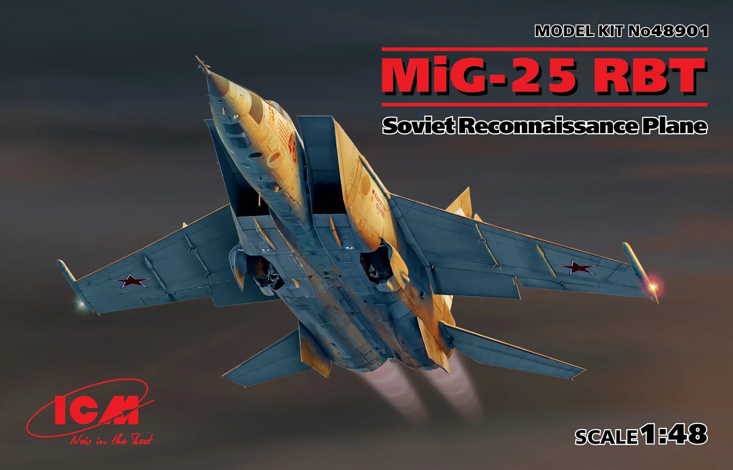 ICM 48901 MiG-25 RBT Soviet Reconnaissance Plane 1/48 Model Kit - A-Z Toy Hobby