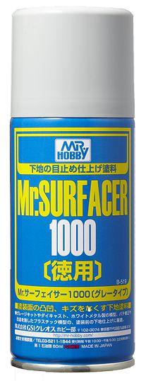 Mr. Hobby B519 Mr. Surfacer 1000 Deluxe Spray Paint 170ml - A-Z Toy Hobby