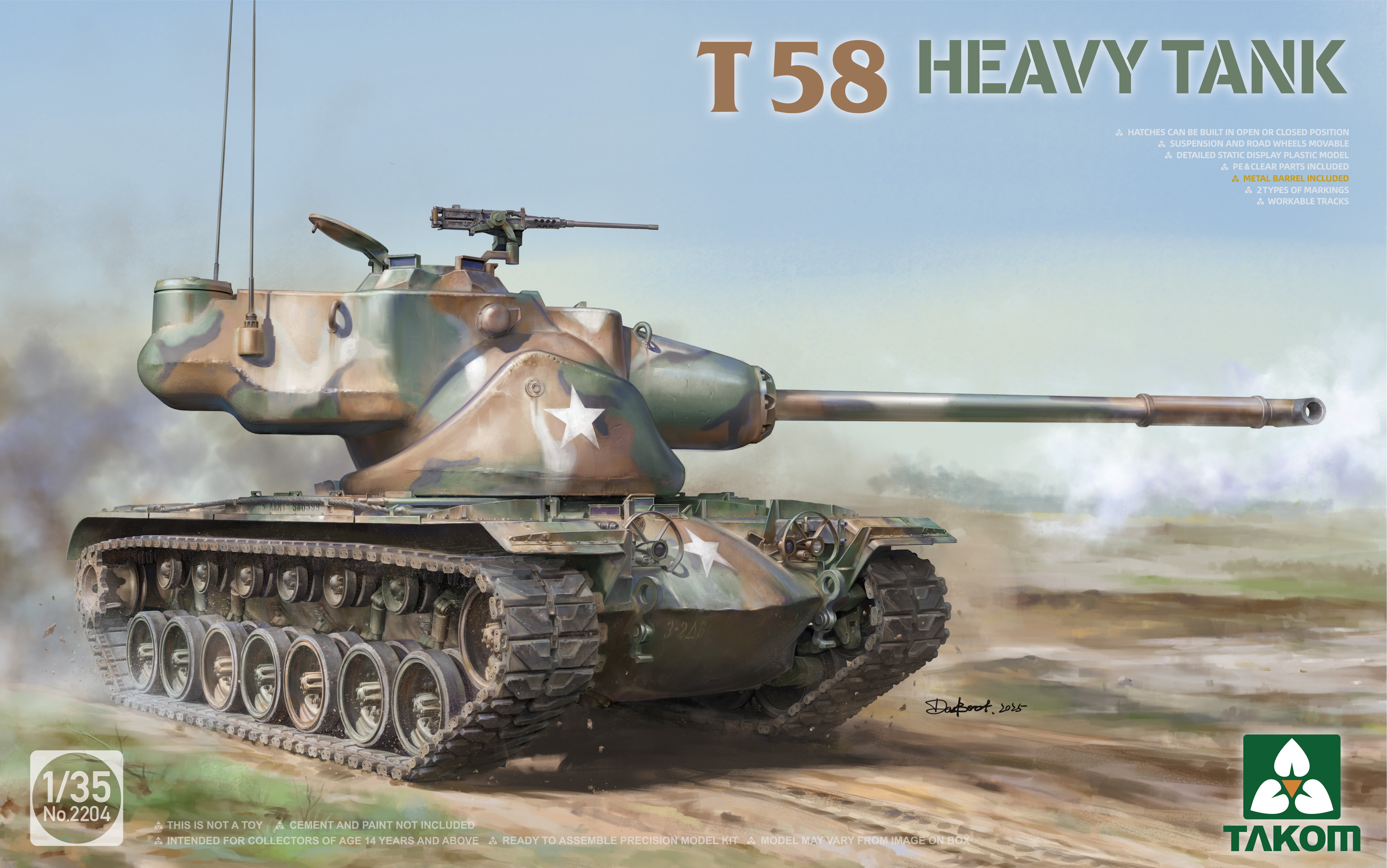 Takom 2204 T-58 Heavy Tank 1/35 Model Kit