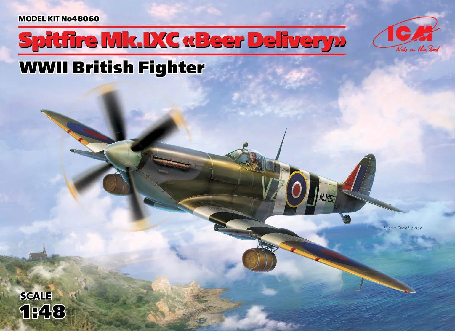 ICM 48060 Spitfire Mk.IXC 'Beer Delivery' 1/48 Model Kit - A-Z Toy Hobby