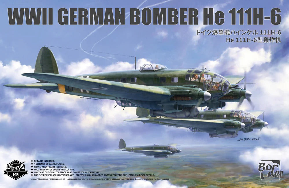 Border Model BF018 He 111H-6 WW2 German Bomber 1/35 Model Kit