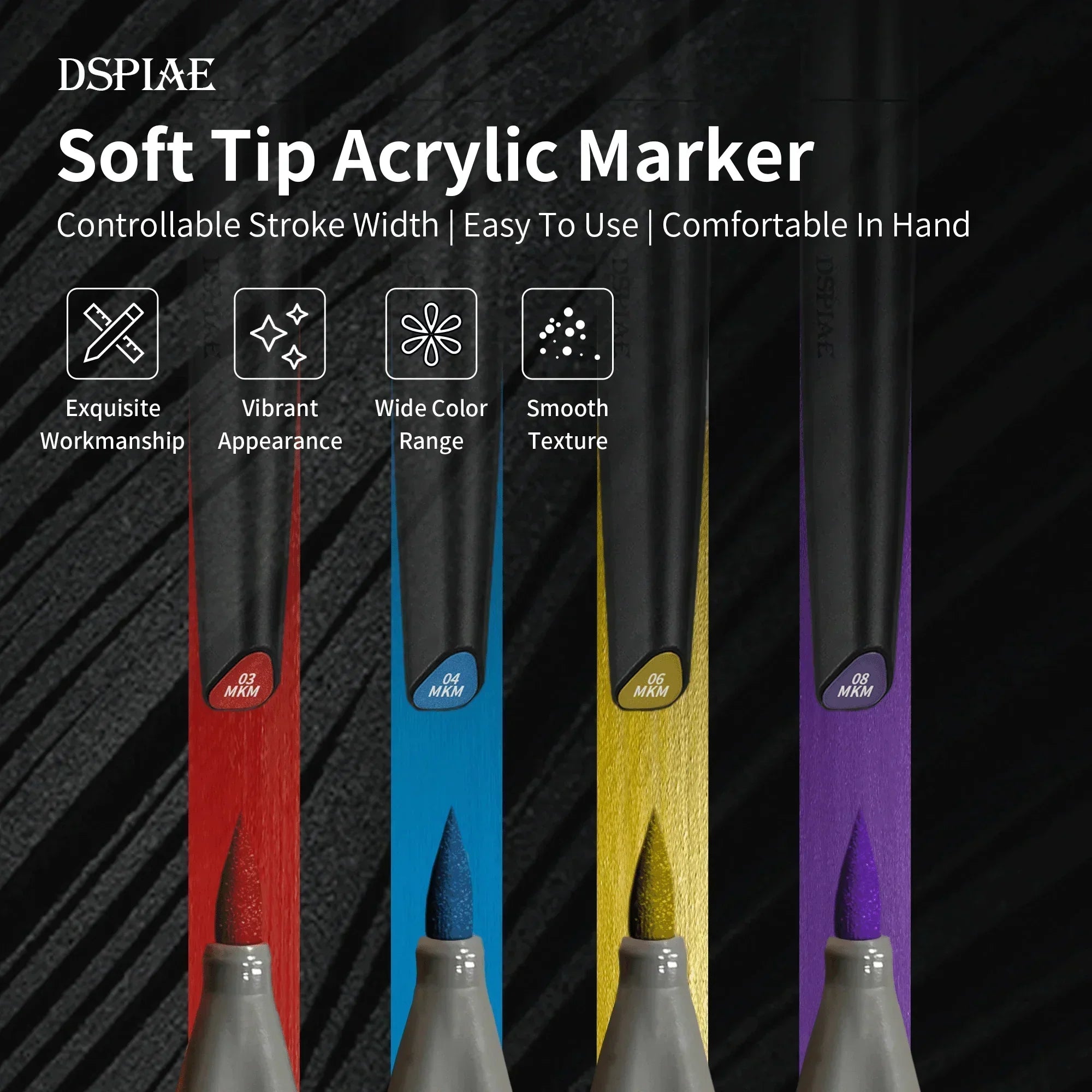 DSPIAE Soft Tip Marker Metallic Gold Leaf MKM-10 - A-Z Toy Hobby