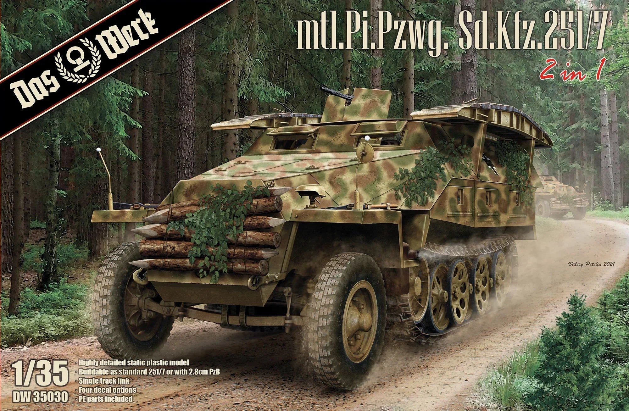Das Werk 35030 Mtl.Pi.Pzwg. Sd.Kfz.251/7 Ausf.D (2 in 1) 1/35 Model Kit - A-Z Toy Hobby