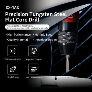 DSPIAE Precision Tungsten Carbide Flat Center Drill FB - A-Z Toy Hobby