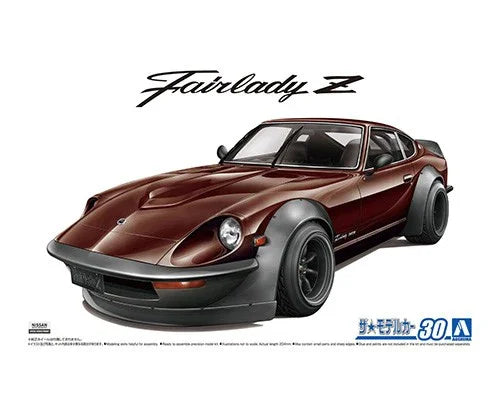 Aoshima 30 Nissan S30 Fairlady Z Aero Custom 1/24 Model Kit - A-Z Toy Hobby
