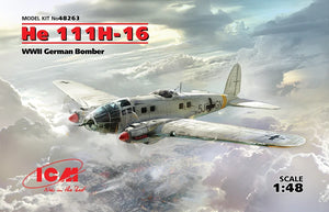 ICM 48263 He 111H-16 WWII German Bomber 1/48 Model Kit - A-Z Toy Hobby