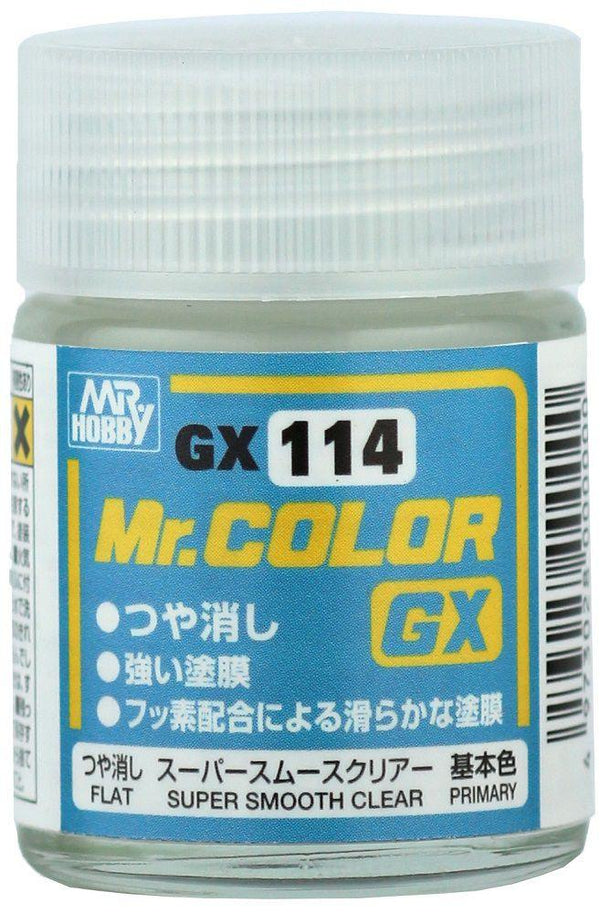 Mr. Hobby GX114 Mr. Color GX Super Smooth Clear Flat Lacquer Paint 18ml - A-Z Toy Hobby