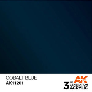 AK Interactive AK11201 3G Cobalt Blue Acrylic Paint 17ml - A-Z Toy Hobby