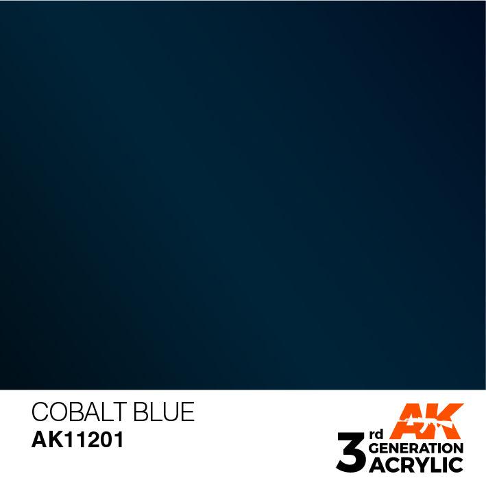 AK Interactive AK11201 3G Cobalt Blue Acrylic Paint 17ml - A-Z Toy Hobby