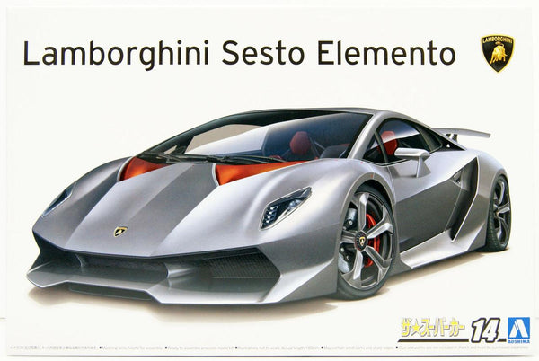 Aoshima 06221 2010 Lamborghini Sesto Elemento 1/24 Model Kit - A-Z Toy Hobby