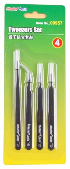 Master Tools 09957 Tweezers Set (4pcs) - A-Z Toy Hobby