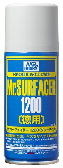 Mr. Hobby B515 Mr. Surfacer 1200 Spray Paint 170ml - A-Z Toy Hobby