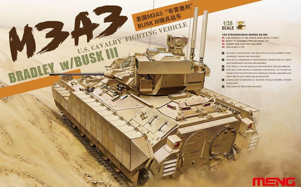 Meng SS-006 US CFV M3A3 Bradley with BUSK III 1/35 Model Kit - A-Z Toy Hobby