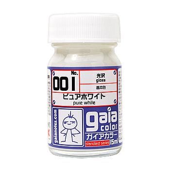 Gaia Notes Base Color 001 Gloss Pure White Lacquer Paint 15ml - A-Z Toy Hobby