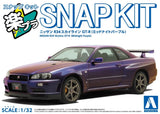 Aoshima Snap Kit 12-MP Nissan R34 Skyline GT-R (Midnight Purple III) 1/32 Model Kit