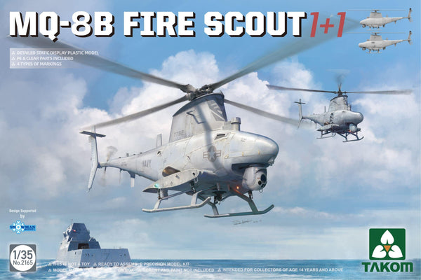 Takom 2165 MQ-8B Fire Scout 1+1 1/35 Model Kit - A-Z Toy Hobby