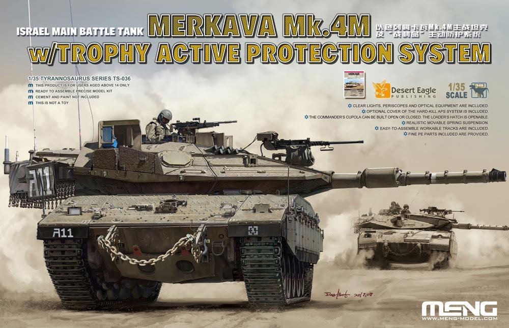 Meng TS-036 Israel Merkava Mk.4M w/Trophy Active Protection System 1/35 Model Kit - A-Z Toy Hobby