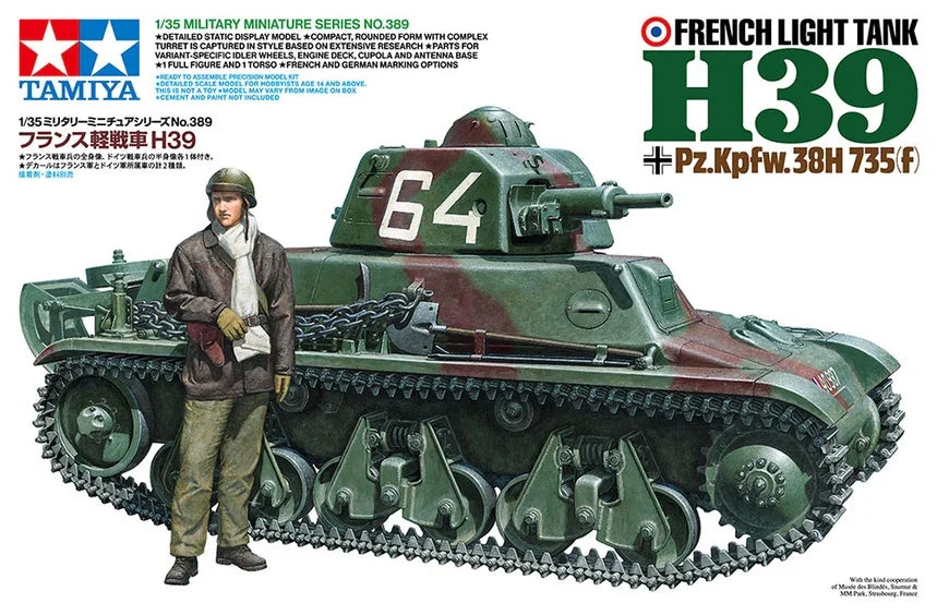 Tamiya 35389 French Light Tank H39 1/35 Model Kit - A-Z Toy Hobby