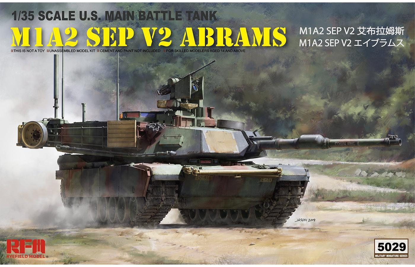 Ryefield Model 5029 M1A2 SEP V2 Abrams 1/35 Model Kit - A-Z Toy Hobby