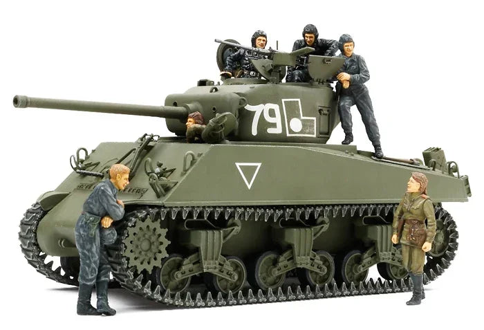 Tamiya 25105 M4A2(76)W Sherman "Red Army" w/ 6 Figures 1/35 Model Kit - A-Z Toy Hobby