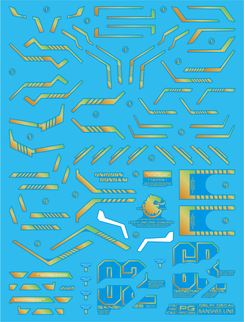 Delpi Gold Holo Additional Line Water Decal For PG Banshee - A-Z Toy Hobby