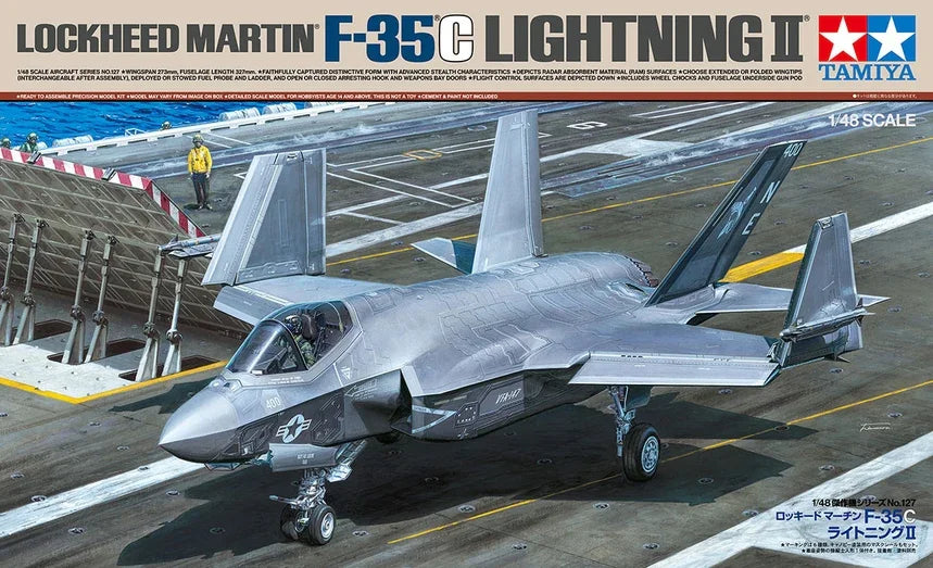 Tamiya 61127 Lockheed Martin F-35C Lightning II 1/48 Model Kit - A-Z Toy Hobby