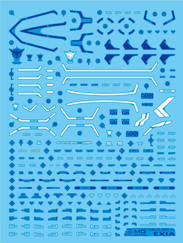 Delpi Water Decal For MG Exia - A-Z Toy Hobby