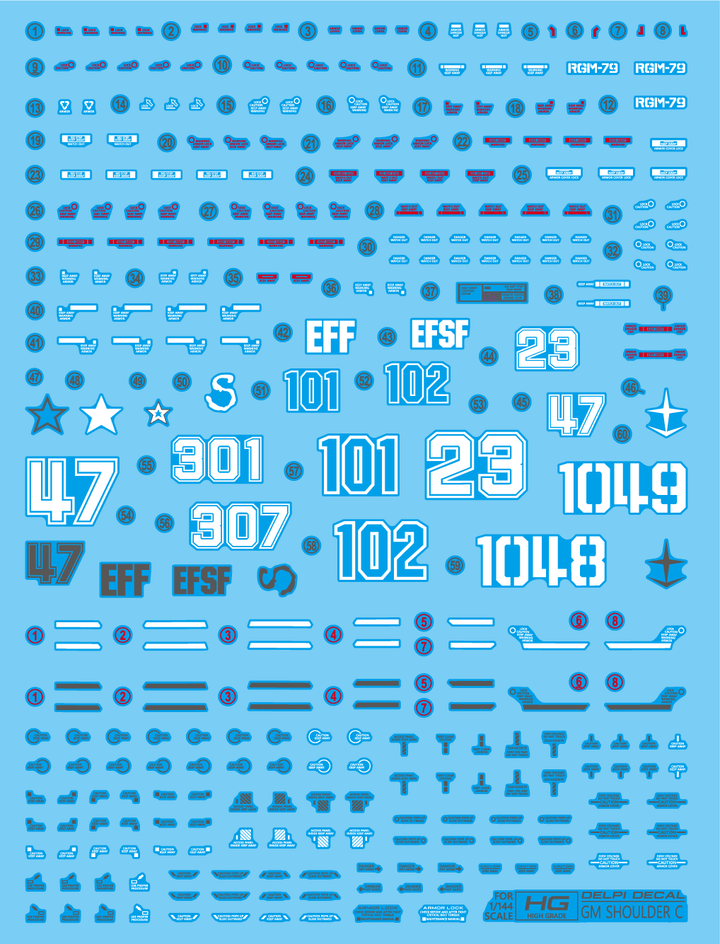 Delpi Sticker For HG GM Shoulder Cannon - A-Z Toy Hobby