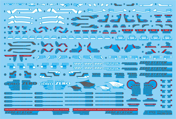 Delpi Water Decal For PG Wing Zero Custom