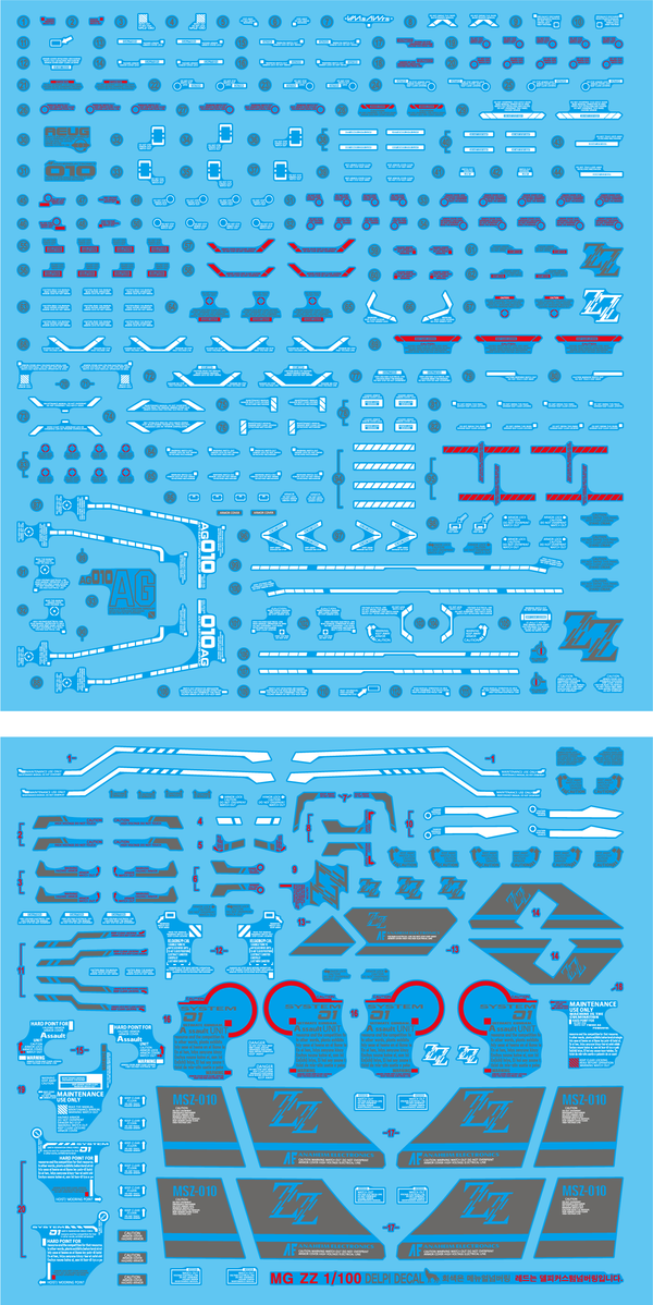Delpi Water Decal For MG ZZ Ver. Ka