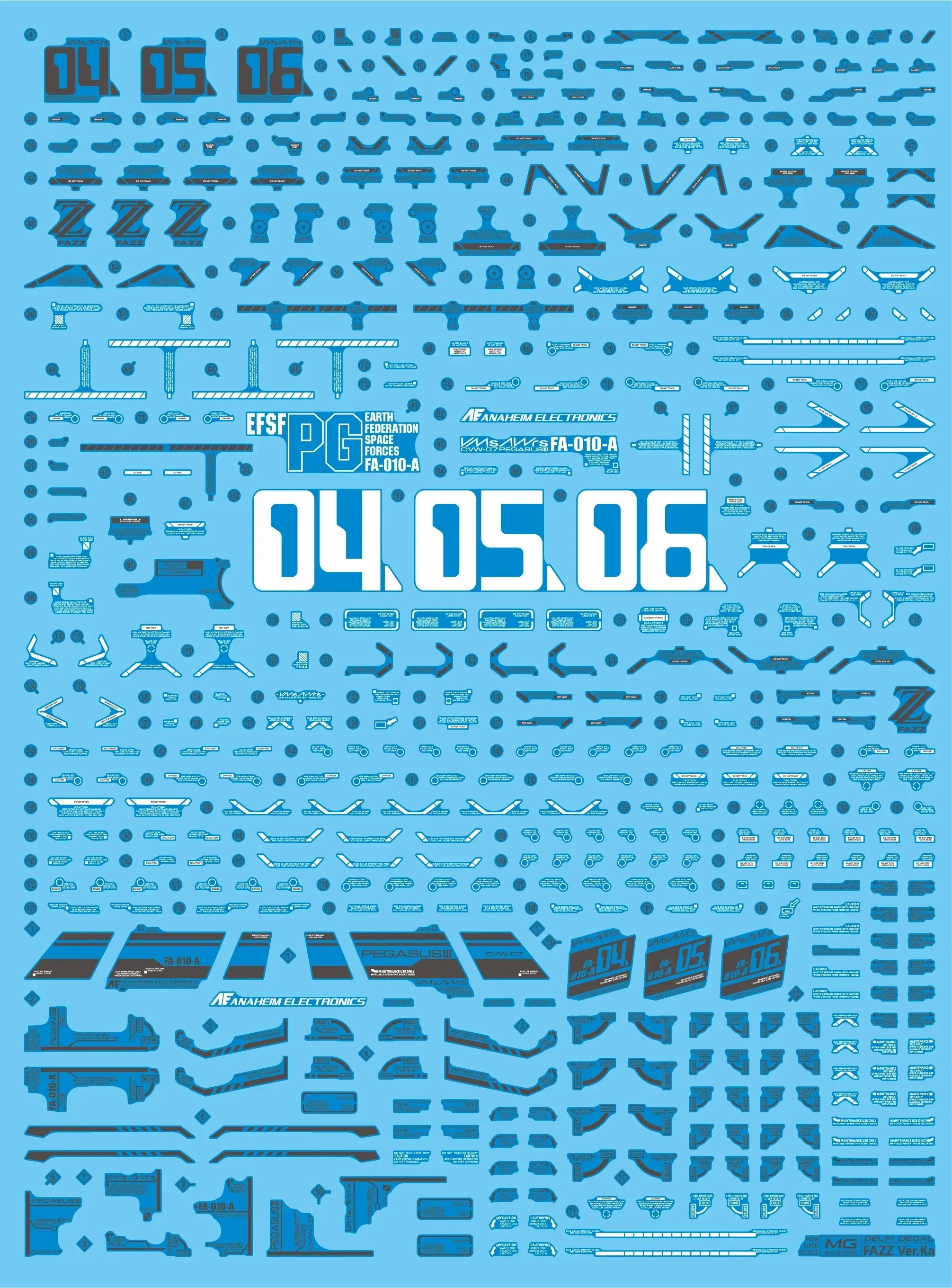 Delpi Water Decal For MG FAZZ Ver. Ka (Gray)