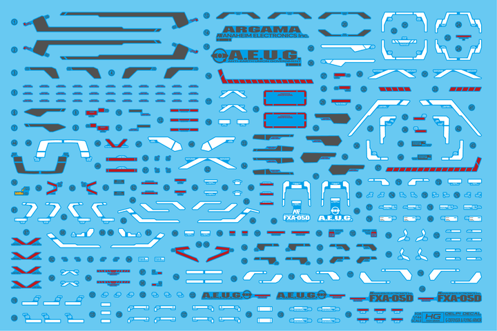 Delpi Water Decal For HG Flyingarmor & G-Defenser - A-Z Toy Hobby