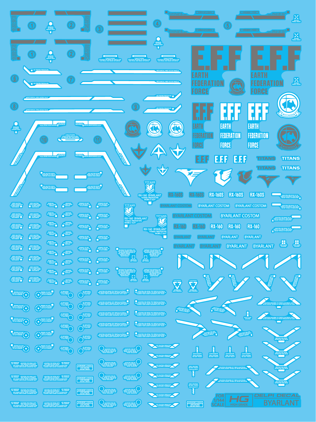 Delpi Water Decal For HG Byarlant - A-Z Toy Hobby