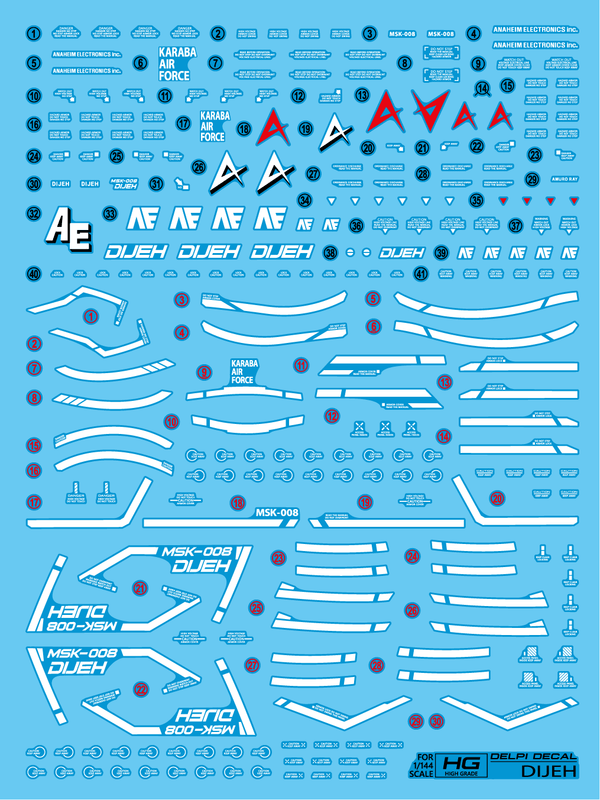 Delpi Water Decal For HG Dijeh - A-Z Toy Hobby