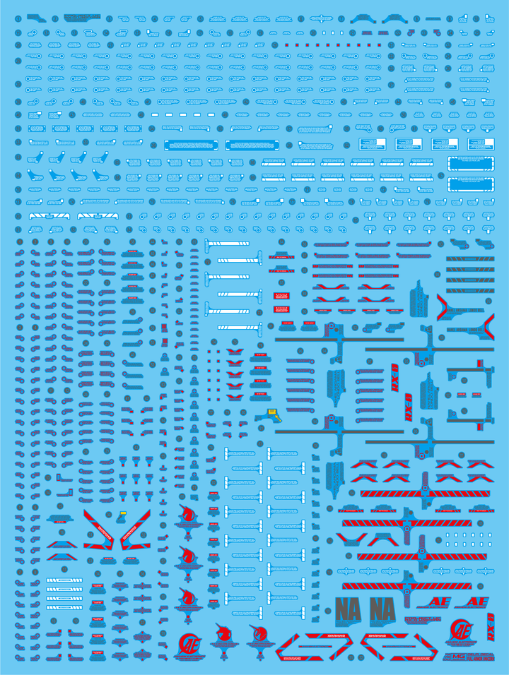 Delpi Water Decal For MG Full Armor Unicorn - A-Z Toy Hobby