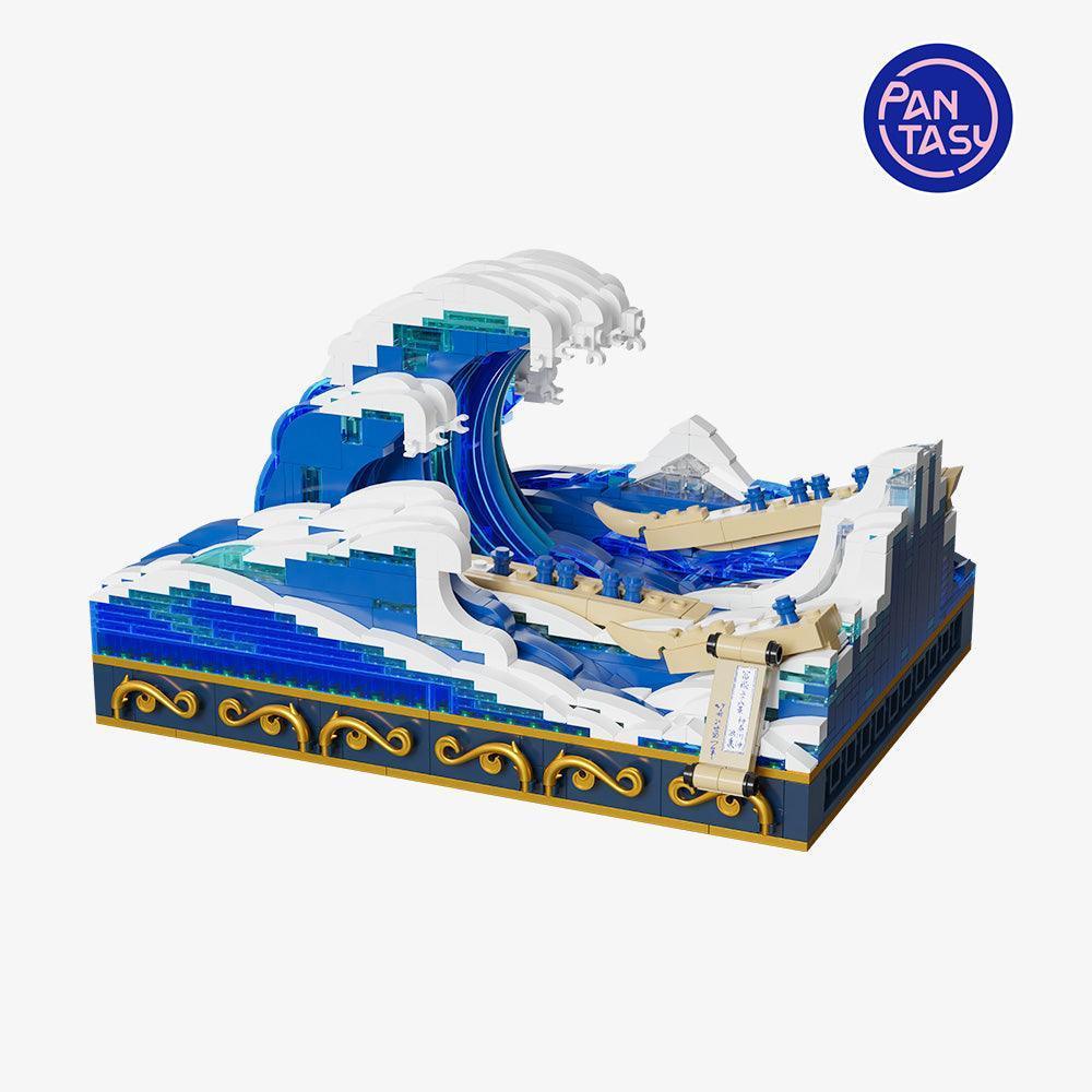 Pantasy UKIYO-E Kanagawa Surfing Brick Kit - A-Z Toy Hobby
