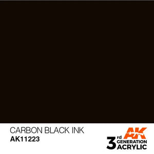 AK Interactive AK11223 3G Carbon Black Ink Acrylic Paint 17ml - A-Z Toy Hobby