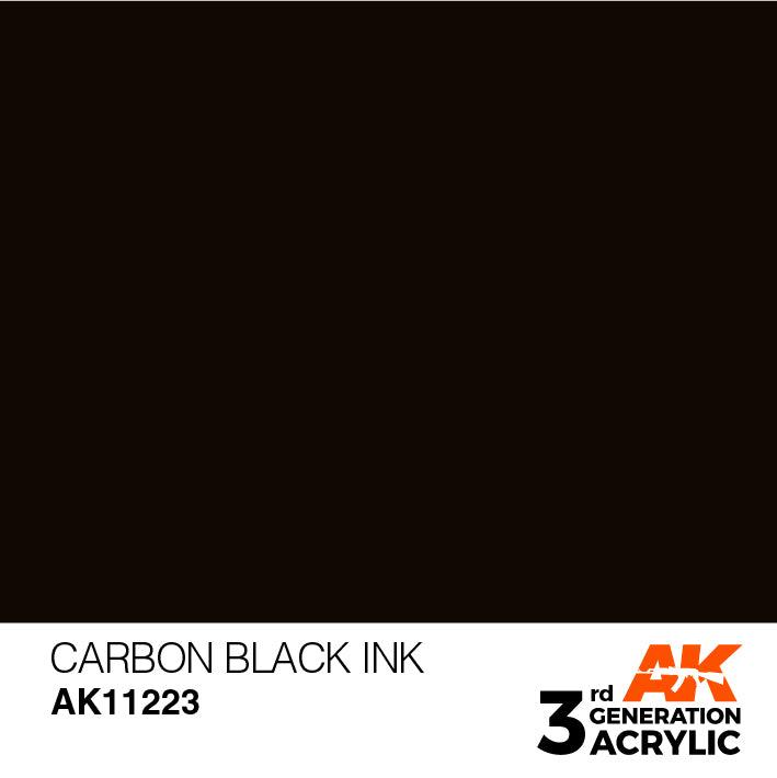 AK Interactive AK11223 3G Carbon Black Ink Acrylic Paint 17ml - A-Z Toy Hobby