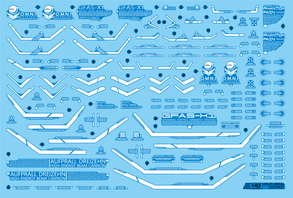 Delpi Water Decal For HG Destroy Gundam - A-Z Toy Hobby