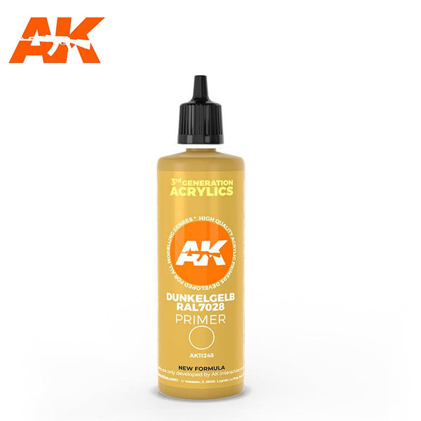 AK Interactive AK11245 3G Dunkelgelb Ral 7028 Dark Yellow Primer Paint 100ml