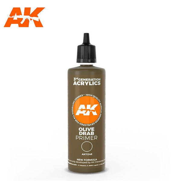 AK Interactive AK11249 3G Olive Drab Primer Paint 100ml