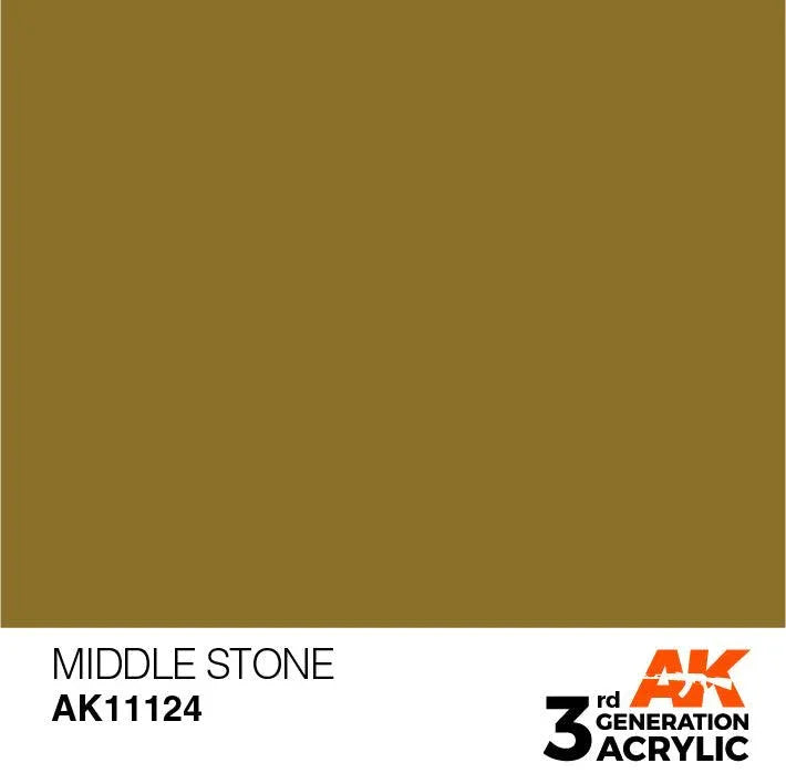 AK Interactive AK11124 3G Middle Stone Acrylic Paint 17ml - A-Z Toy Hobby