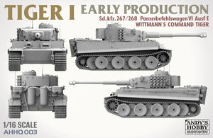 Andy's HHQ 003 Tiger I Early Production with Full Figure 1/16 Model Kit - A-Z Toy Hobby