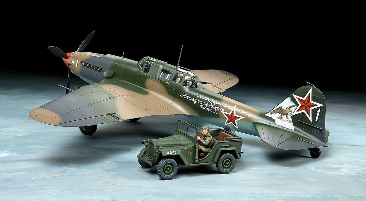 Tamiya 25212 Ilyushin IL-2 Stormovik & GAZ-67B 1/48 Model Kit - A-Z Toy Hobby